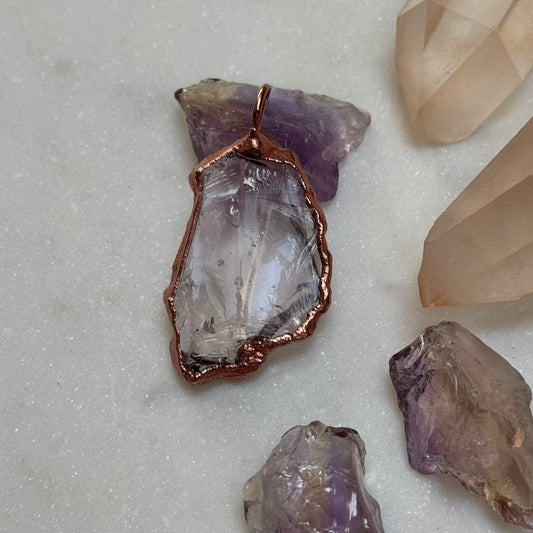 Pastel Skies Ametrine Crystal Necklace