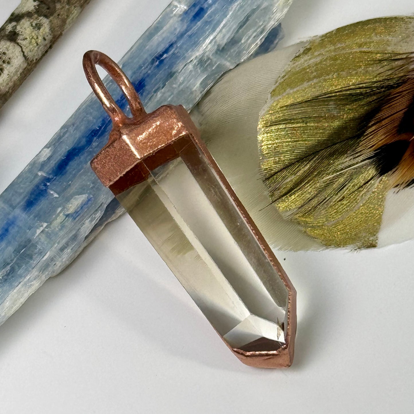 Electroformed healing chakra stone necklace 