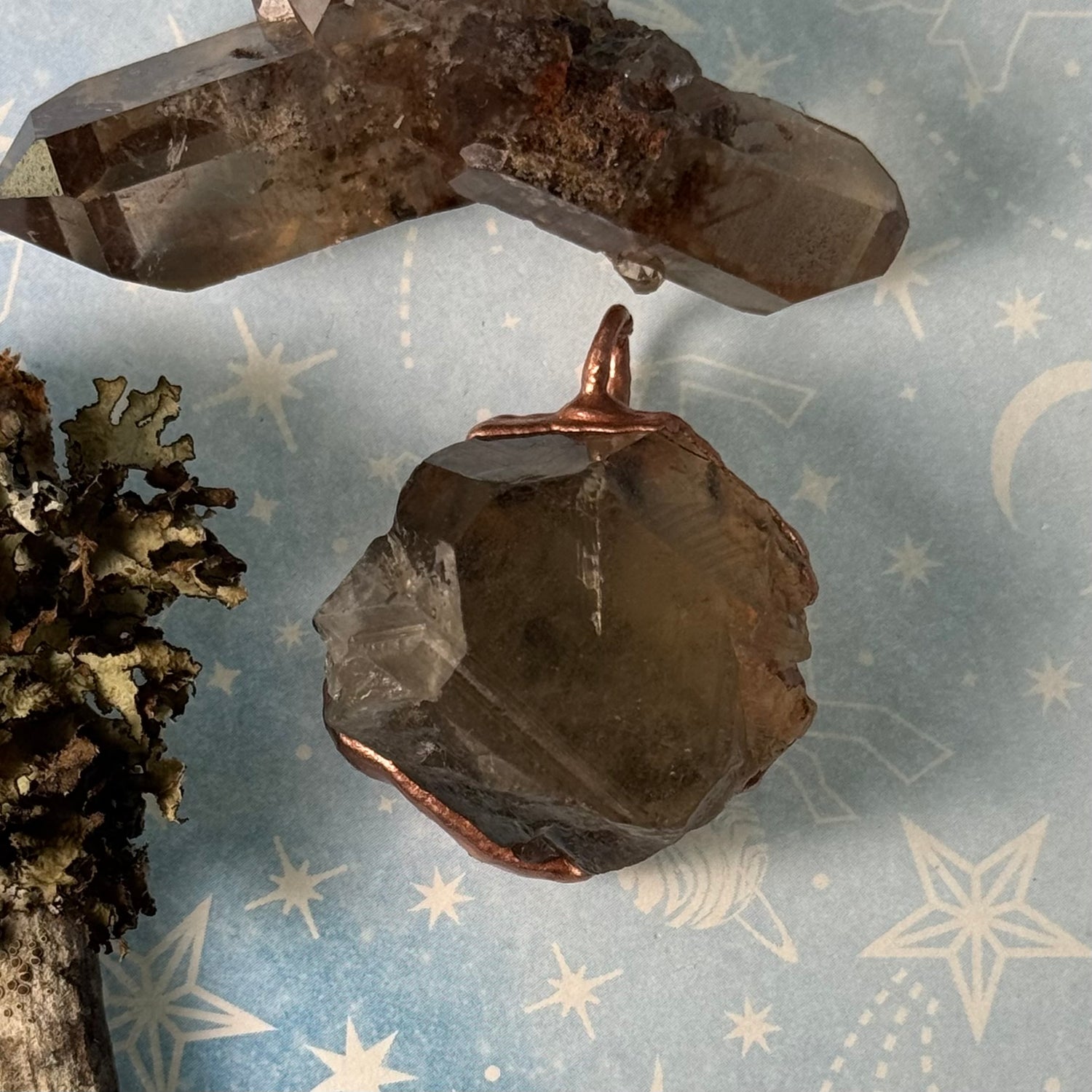 Brazilian healing crystal smoky tourmaline necklace 