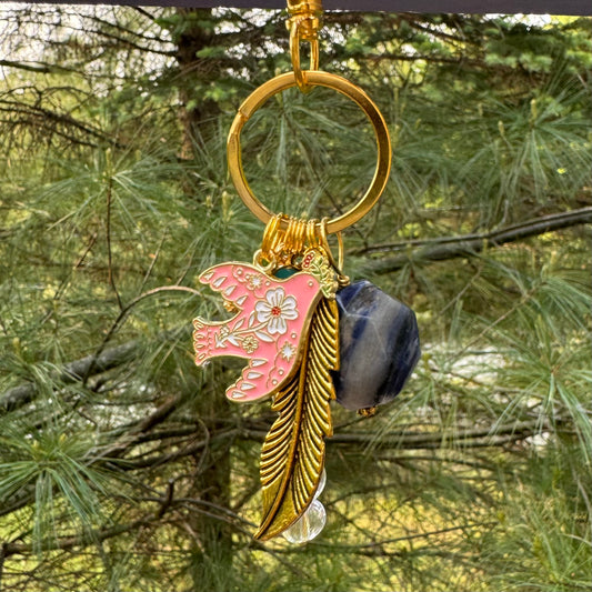 Handmade crystal bag charm