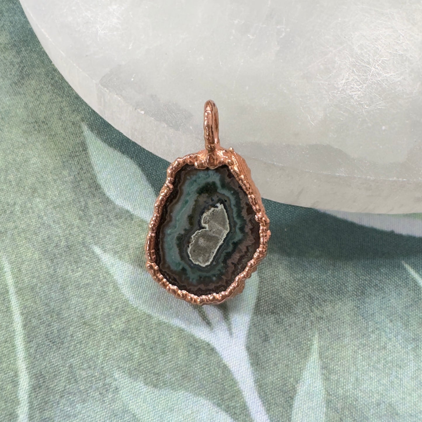 Handmade Stalactite Agate Slice Necklace