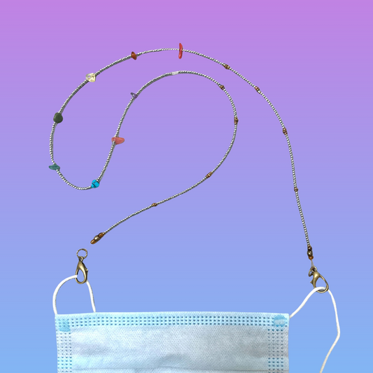 Chakra stone handmade healing crystal mask strap Covid