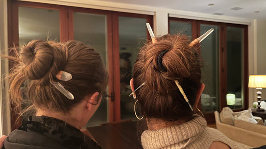 Crystal hair accessories for messy buns and updos
