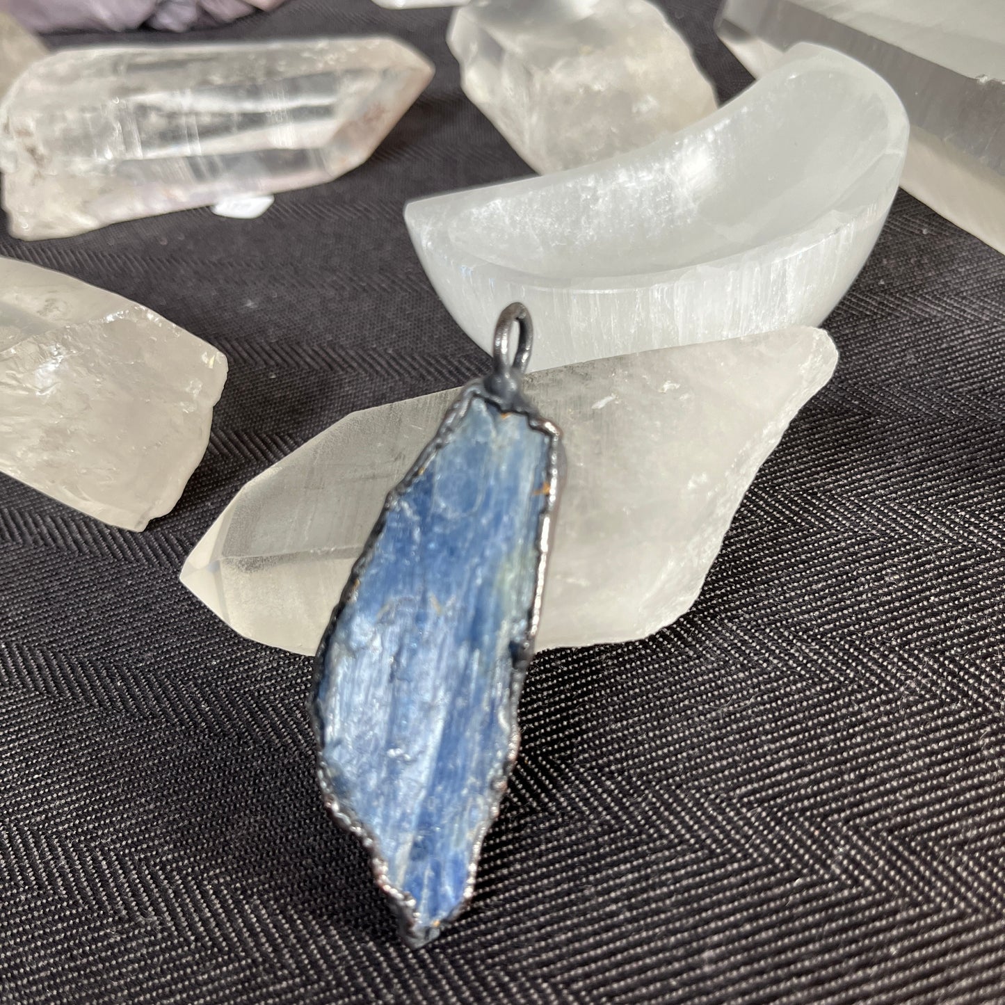 Large Blue Kyanite Chakra Stone Necklace