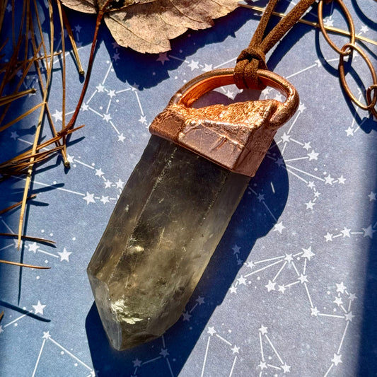 Lodolite Crystal Point Necklace