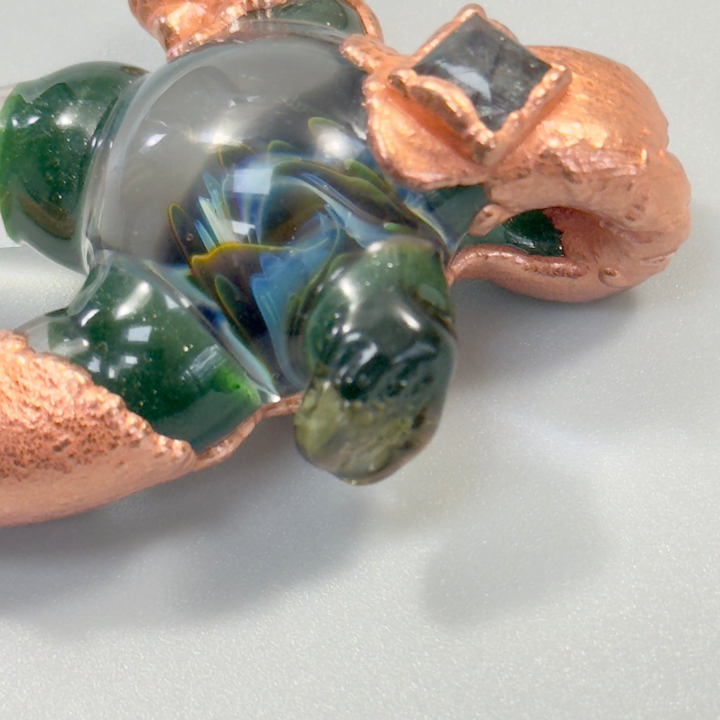 Moldavite Herkimer Necklace