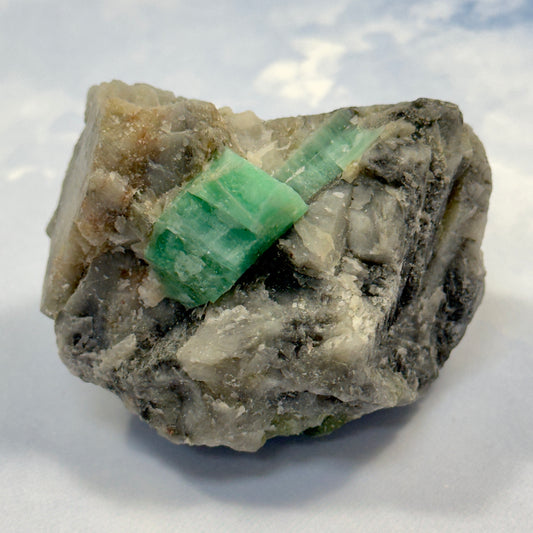Healing natural green crystal of Brazilian emerald 