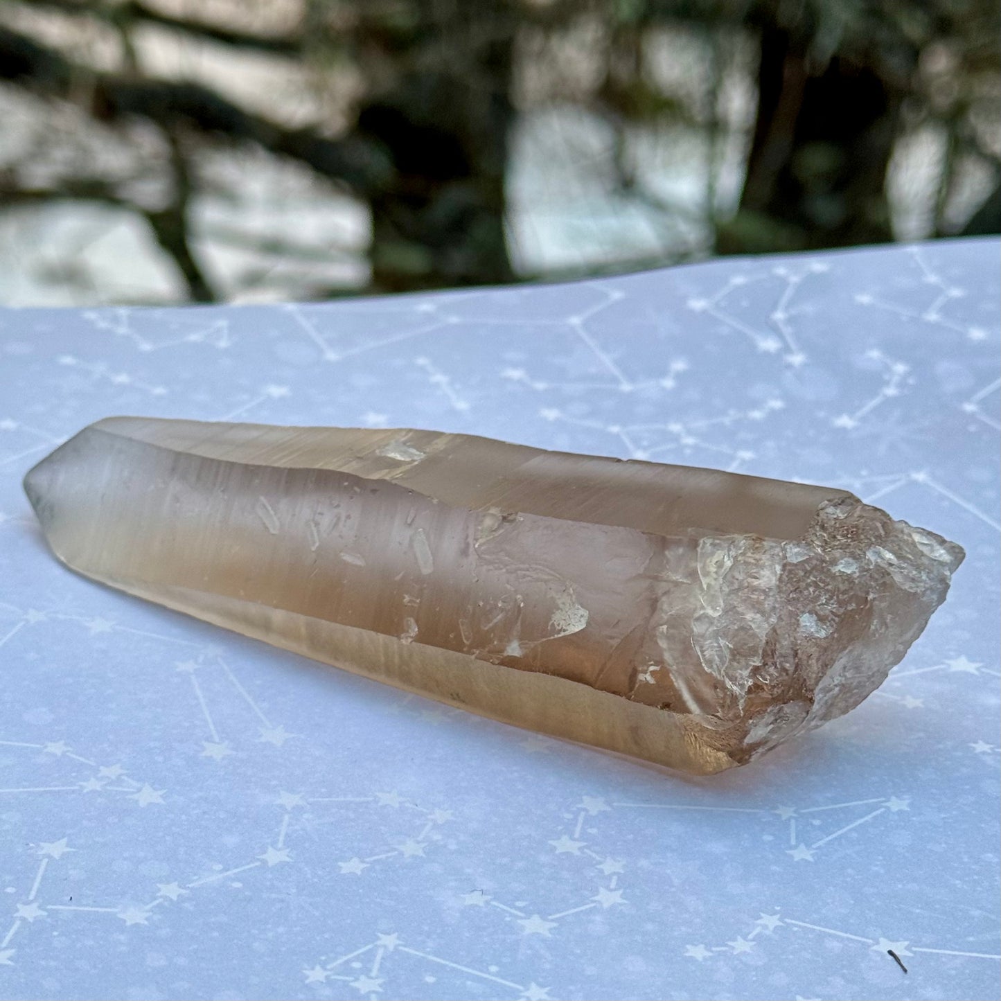 Smoky Lemurian Seed Crystal Wand