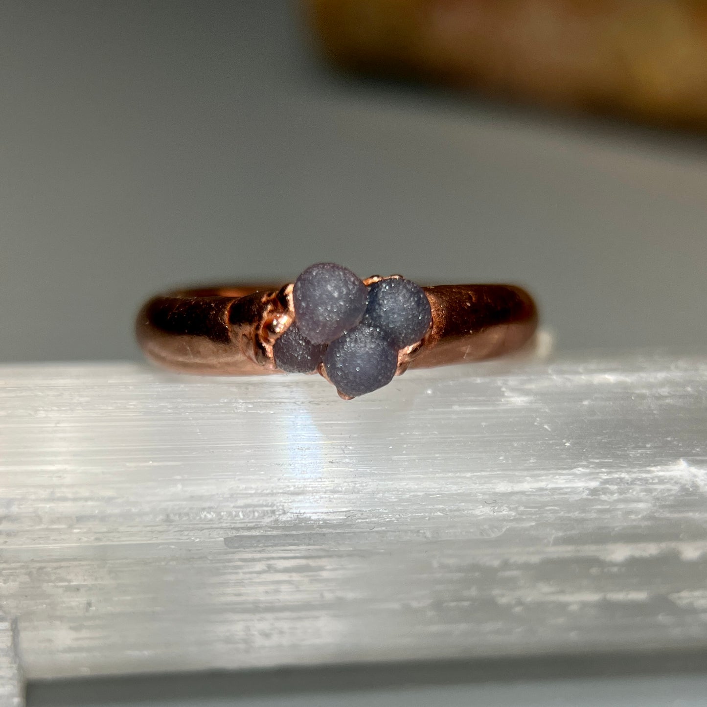 real stone copper ring gift for valentine