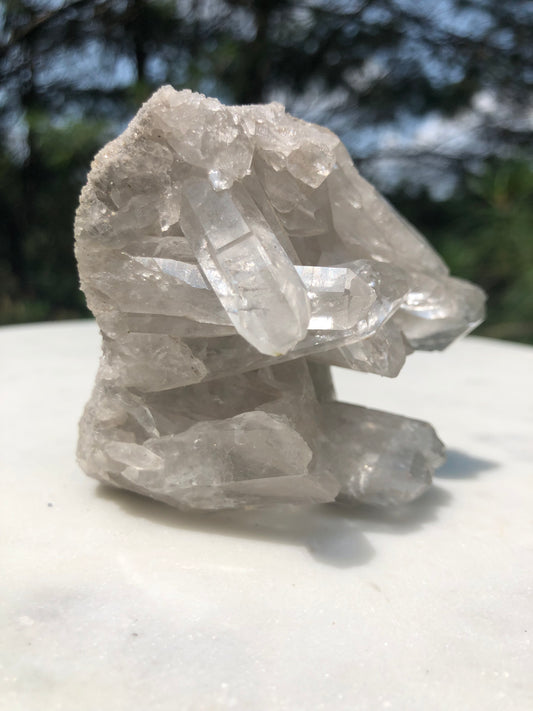 Brazilian Grey Quartz Cluster Crystal