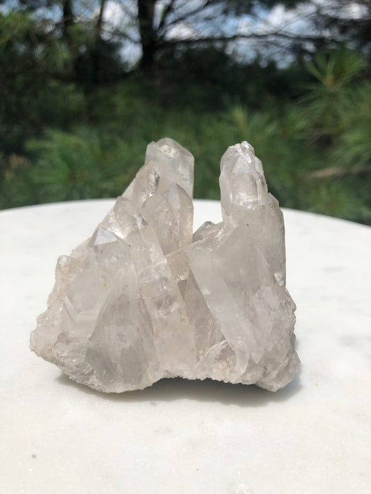 Brazilian Grey Quartz Cluster Crystal