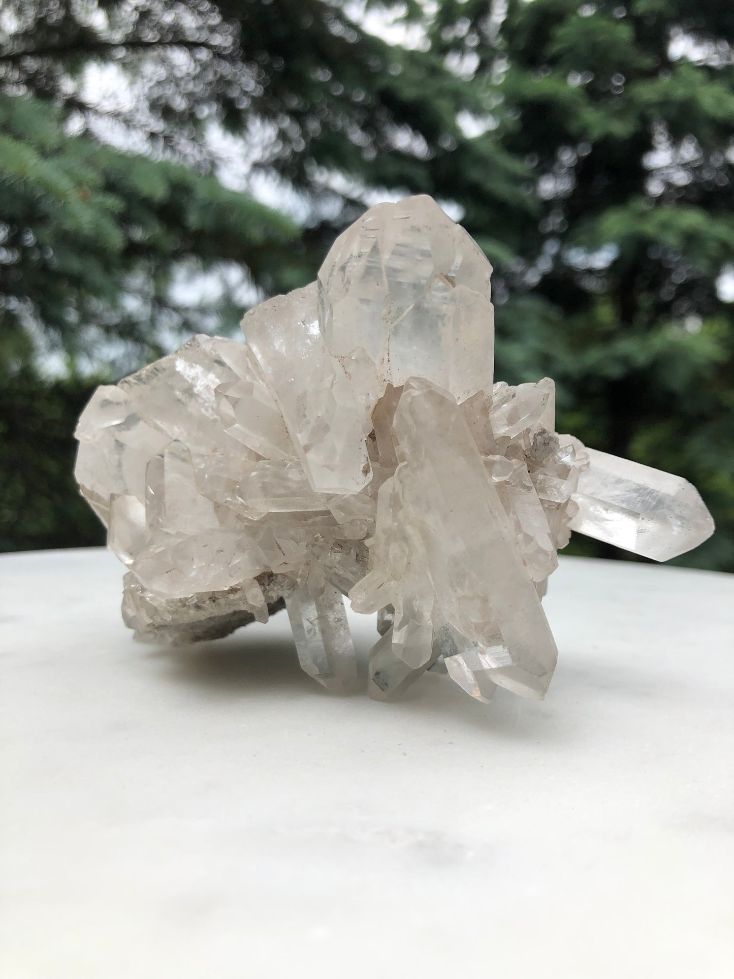 Brazilian Grey Quartz Cluster Crystal