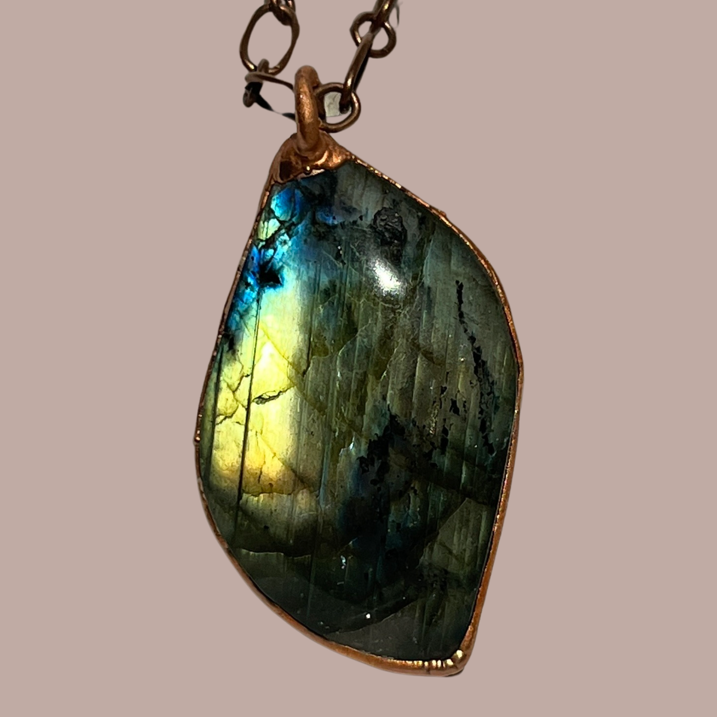 Goddess Luna Labradorite Crystal Pendant Necklace
