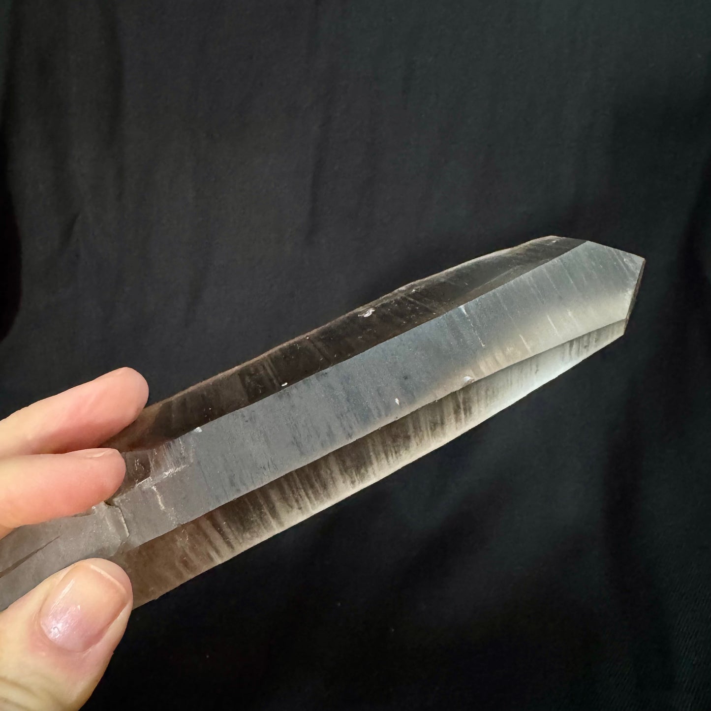 Smoky Lemurian Seed Quartz Point Crystal