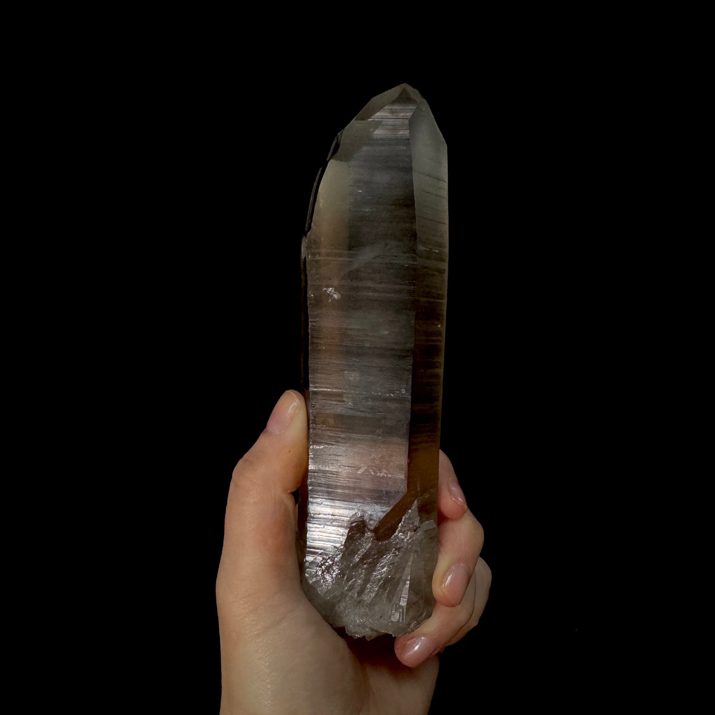 Smoky Lemurian Seed Quartz Point Crystal