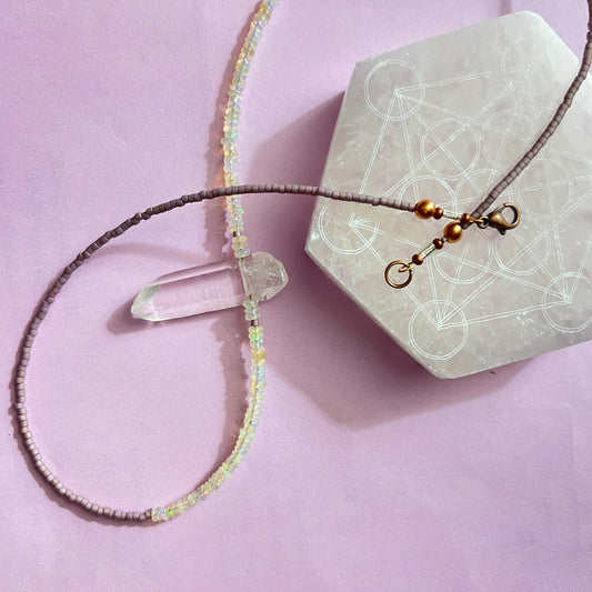 Handmade Opal and Quartz Necklace