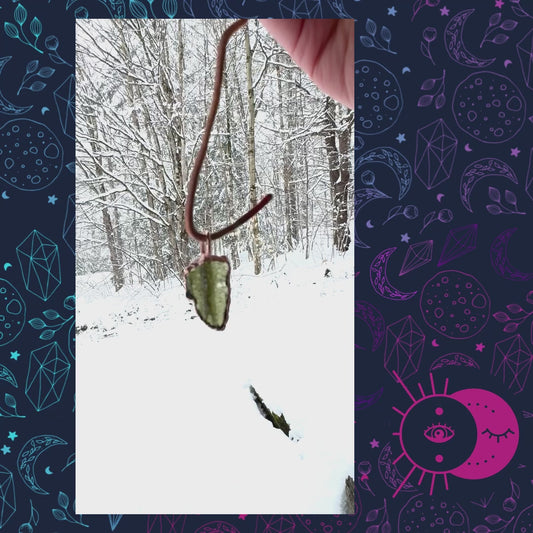 Moldavite crystal guys necklace