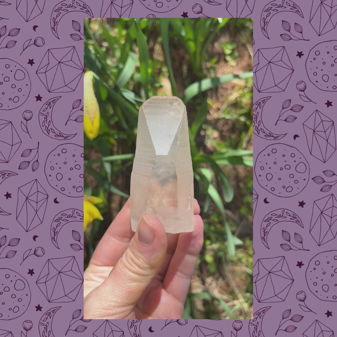 Video of sacred lemurian crystal that fits perfectly in your hand for ultimate connection.
