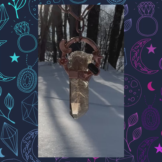 Handmade Rutile Tourmaline Crystal Necklace