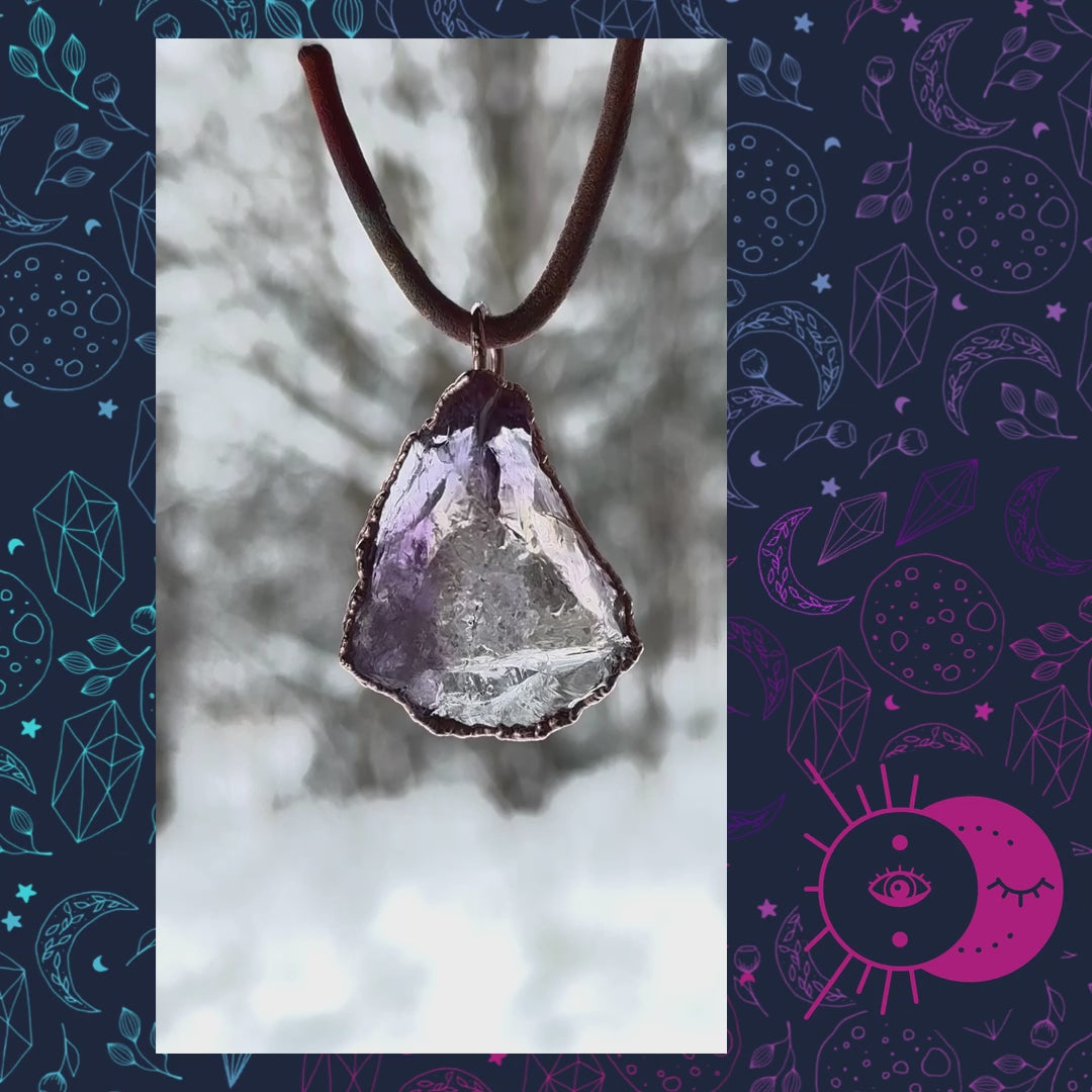 Video of Brazilian Amatrene crystal pendant