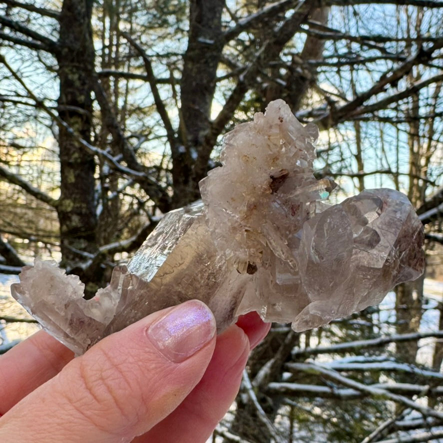 Smoky Lodalite Stunning Cluster Crystal