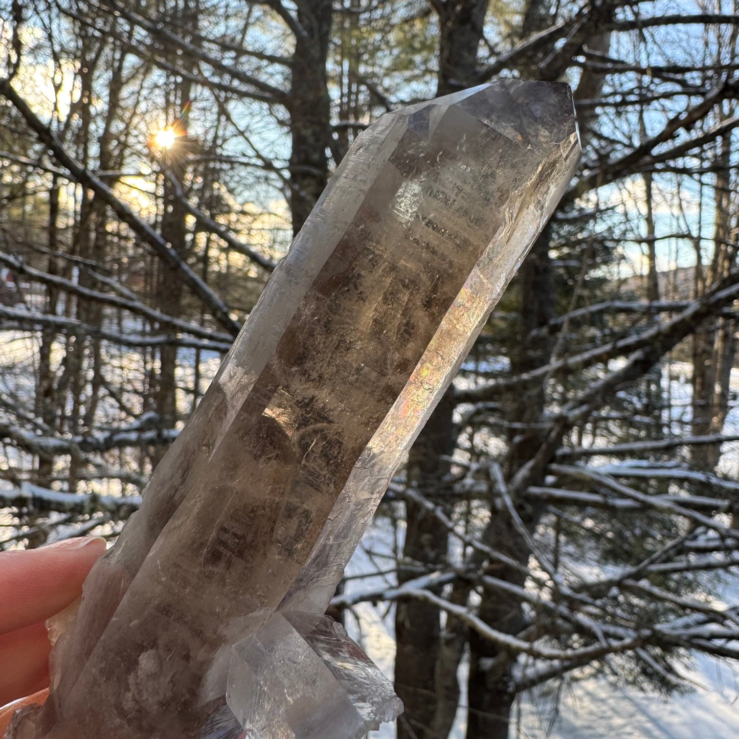 Smoky Lodalite Large Point Wand