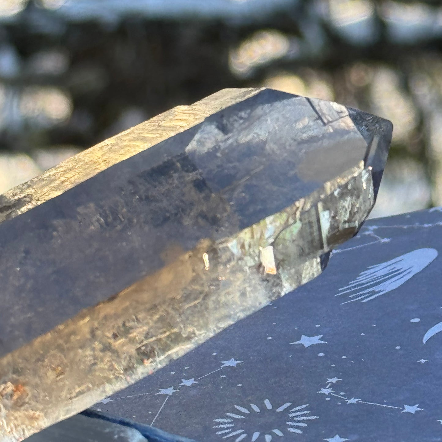 Smoky Lodalite Large Point Wand