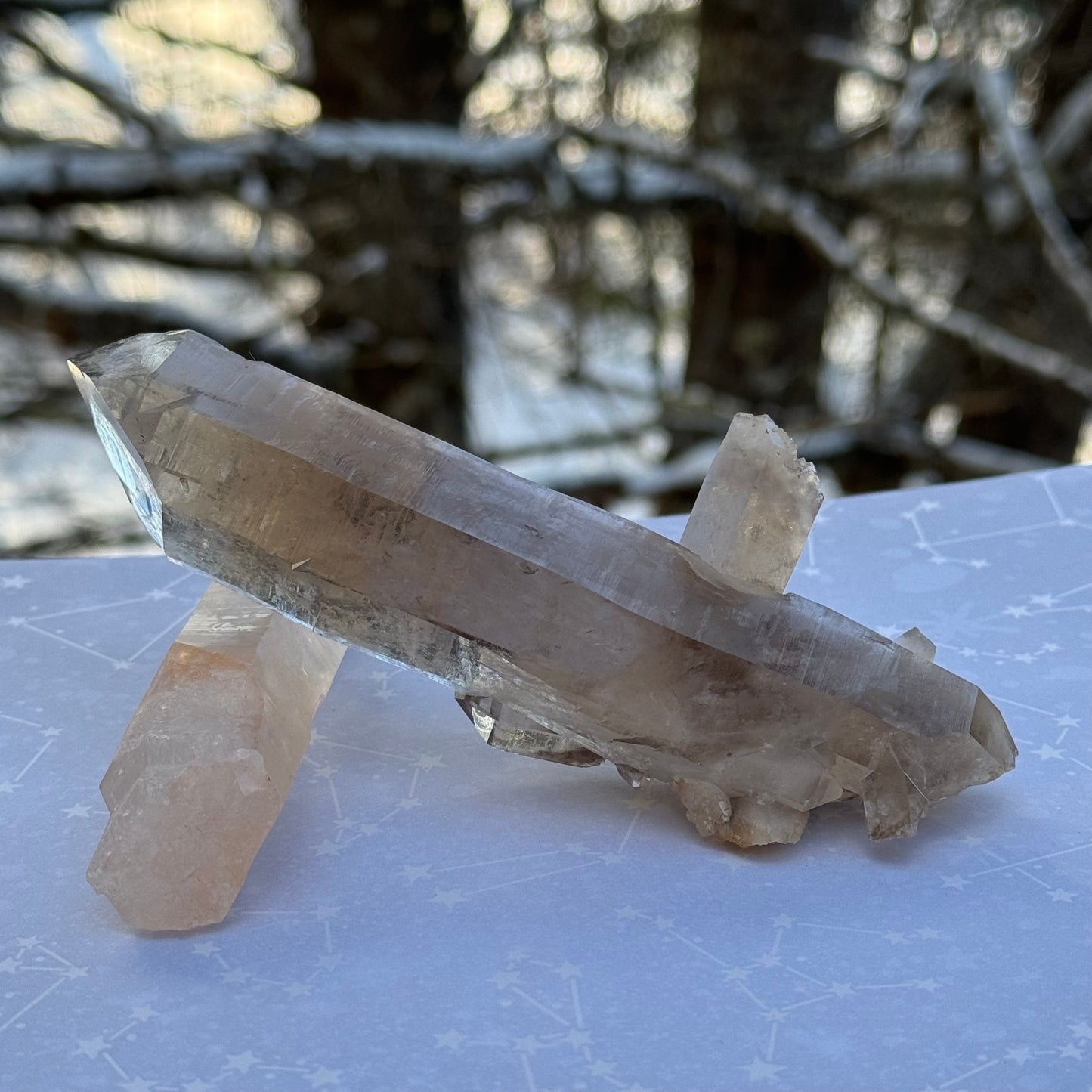 Smoky Lodalite Large Point Wand