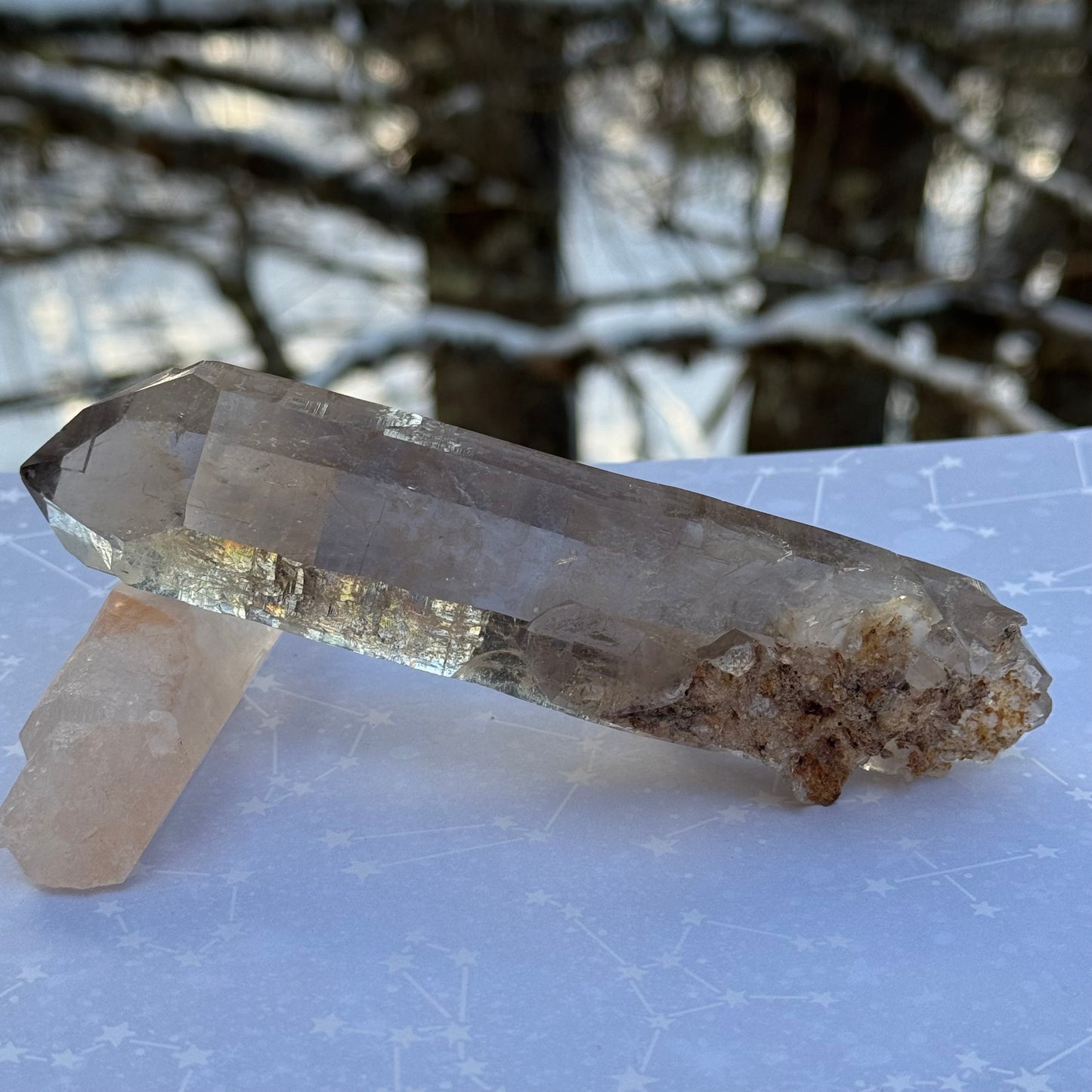 Smoky Lodalite Large Point Wand