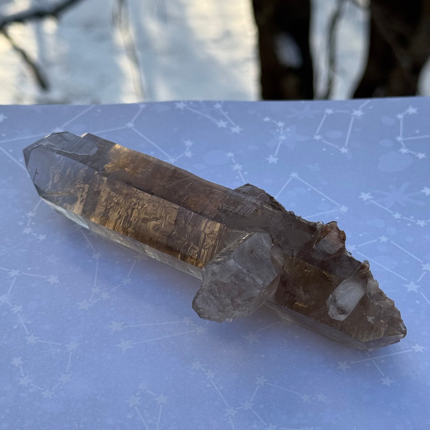 Smoky Lodalite Large Point Wand