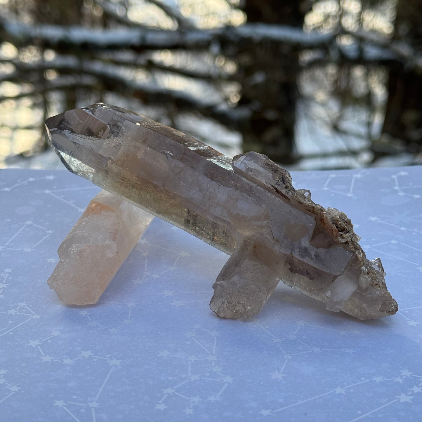 Smoky Lodalite Large Point Wand