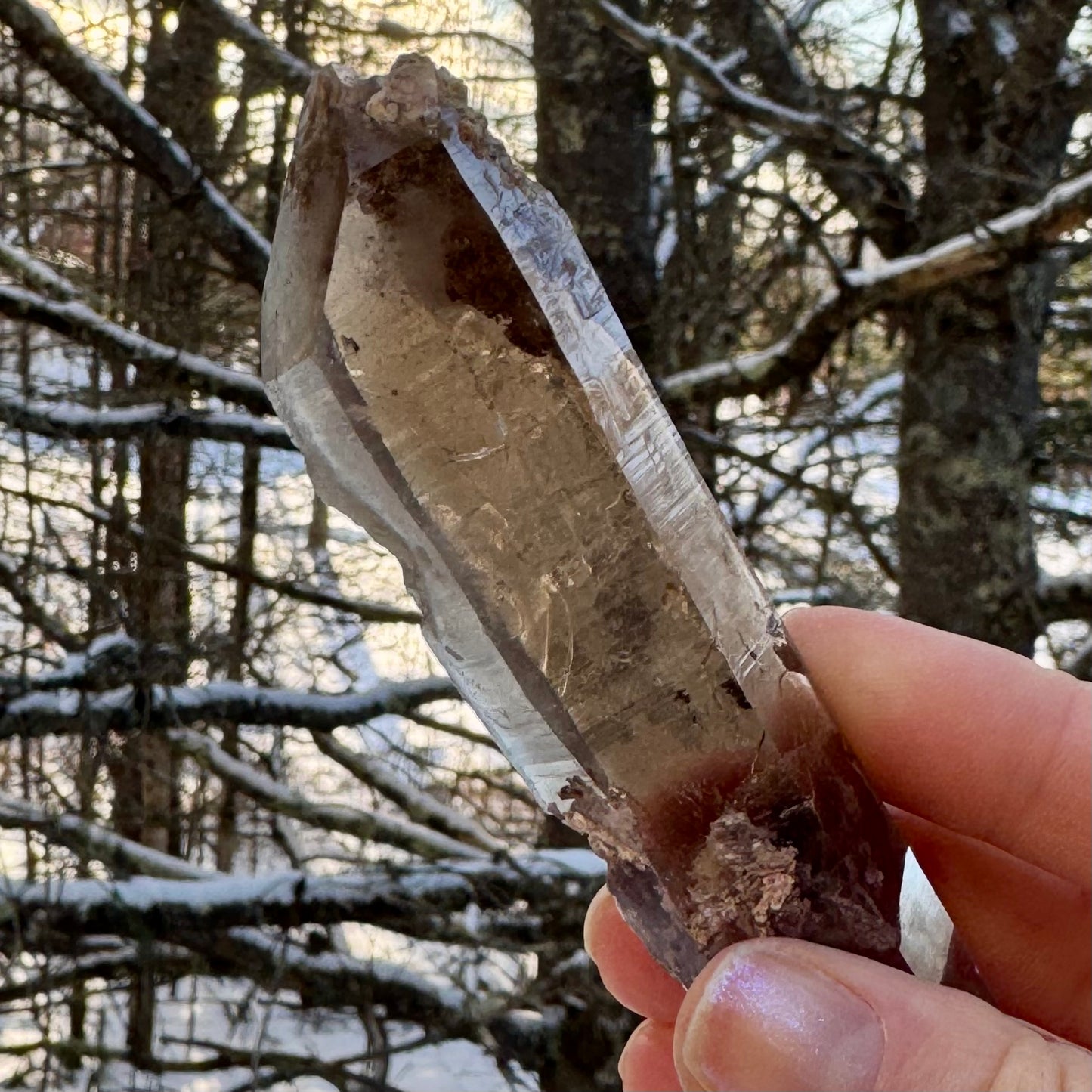 Smoky Lodalite Crystal Point