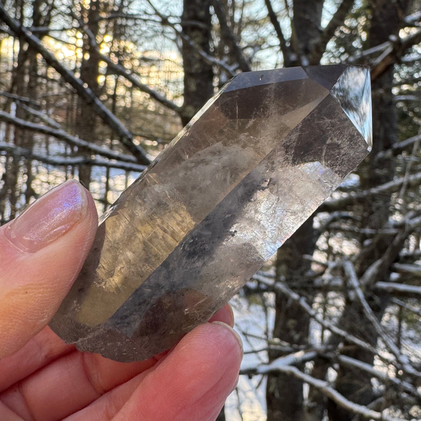 Smoky Lodalite Garden Quartz Crystal