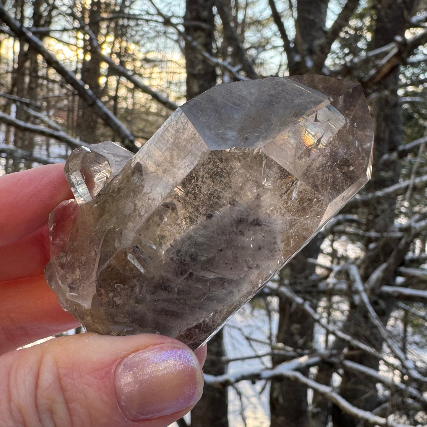 Smoky Lodalite Garden Quartz Crystal