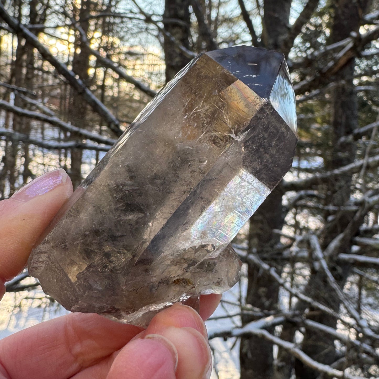 Smoky Lodalite Garden Quartz Crystal