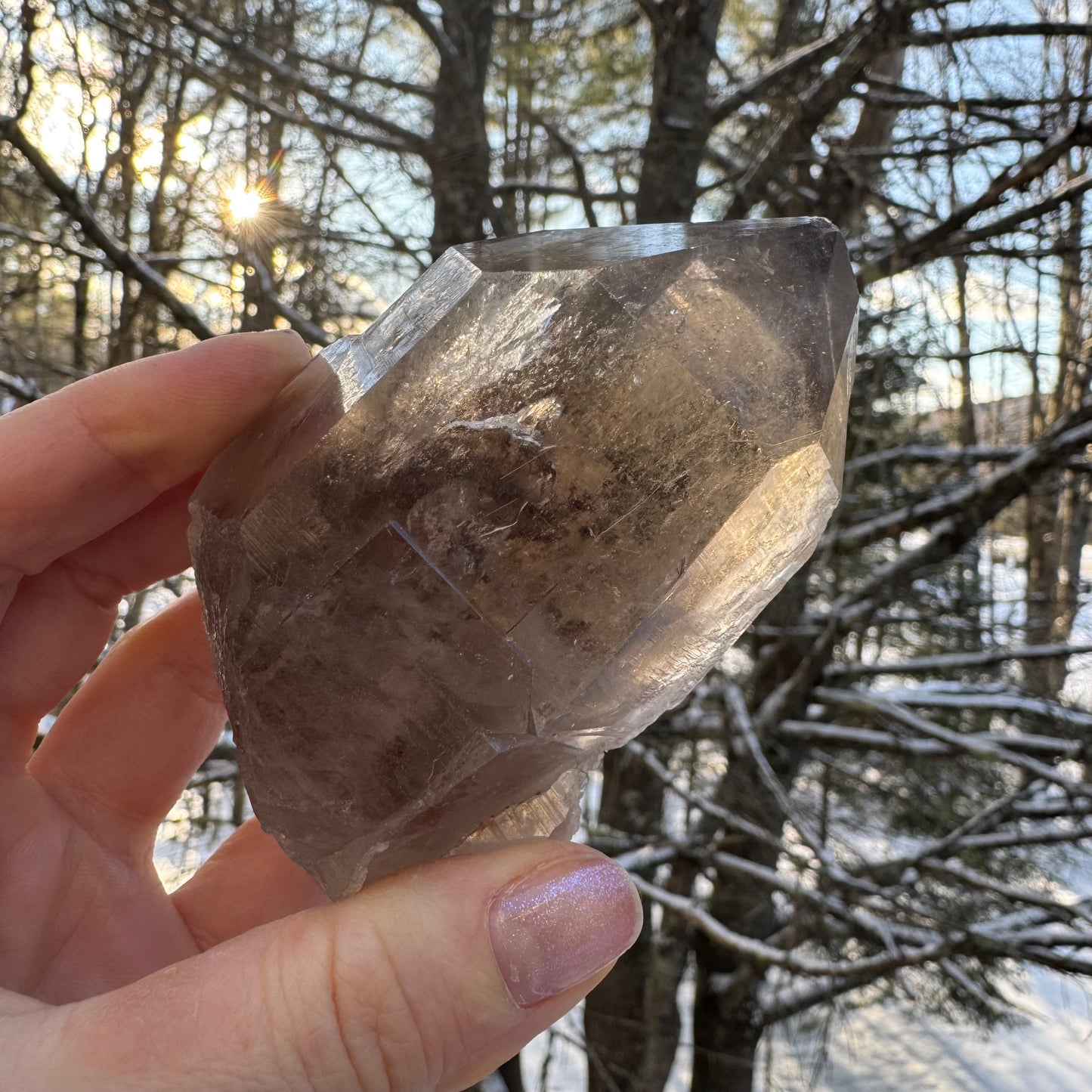 Smoky Lodalite Large Point