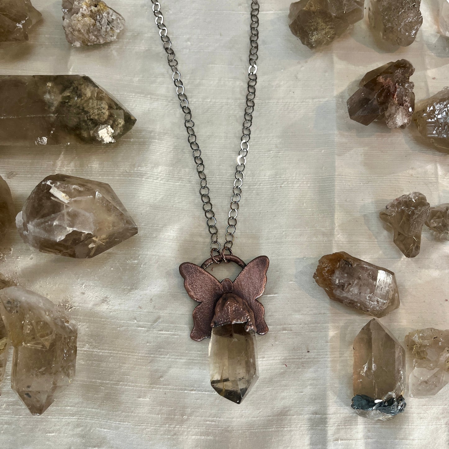 Butterfly Garden Crystal Necklace