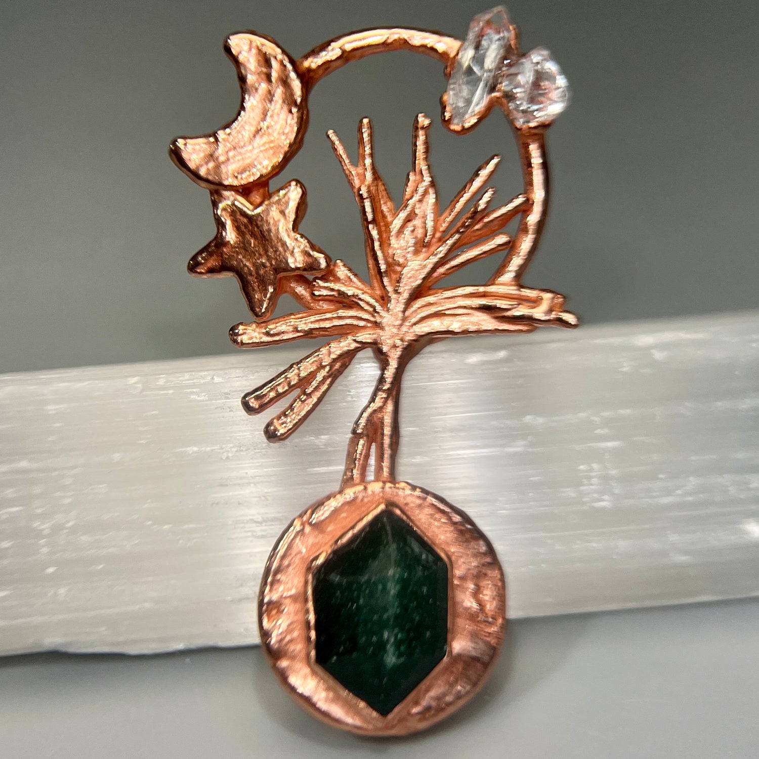 handmade botanical forest necklace