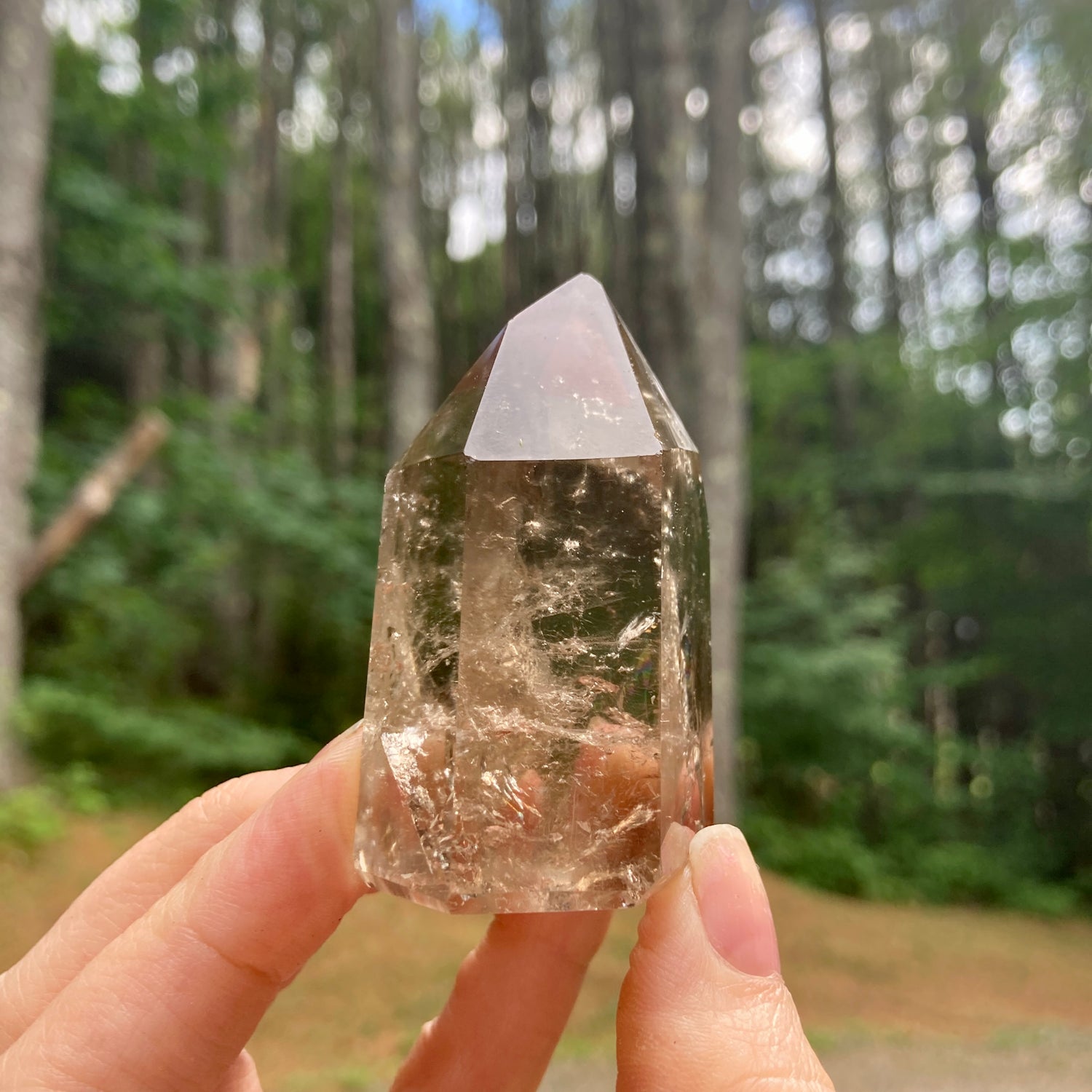 smokey quartz crystal point