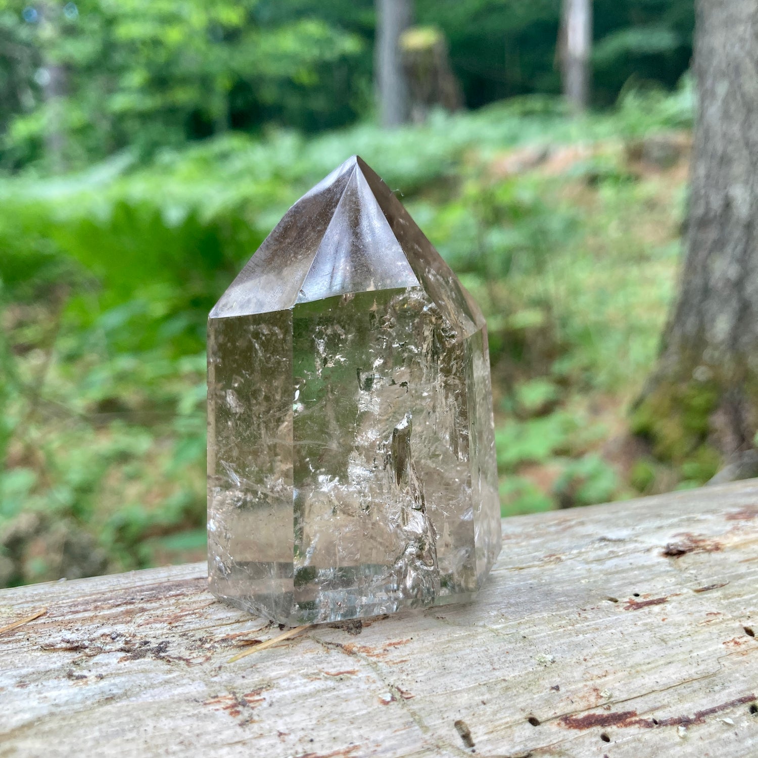 gift for yogi smokey quartz crystal