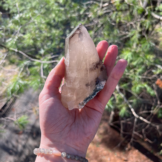 Brazilian Smoky Citrine with Blue Tourmaline