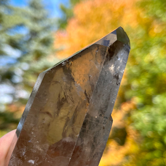 Grounding Smoky Quartz Crystal Point