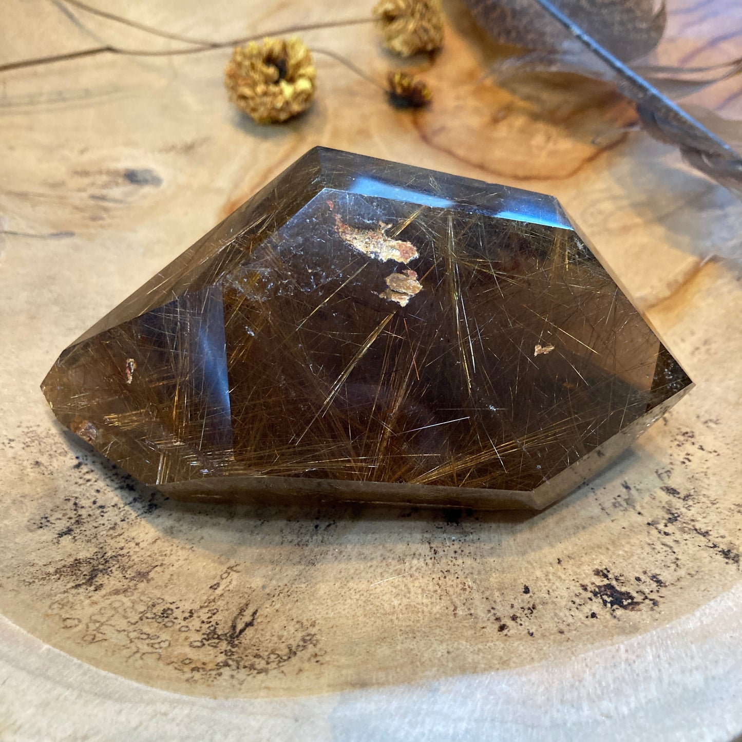 Grounding Manifestation Rutilated Quartz Crystal