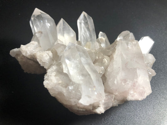 Peaceful Grey Quartz Points Cluster
