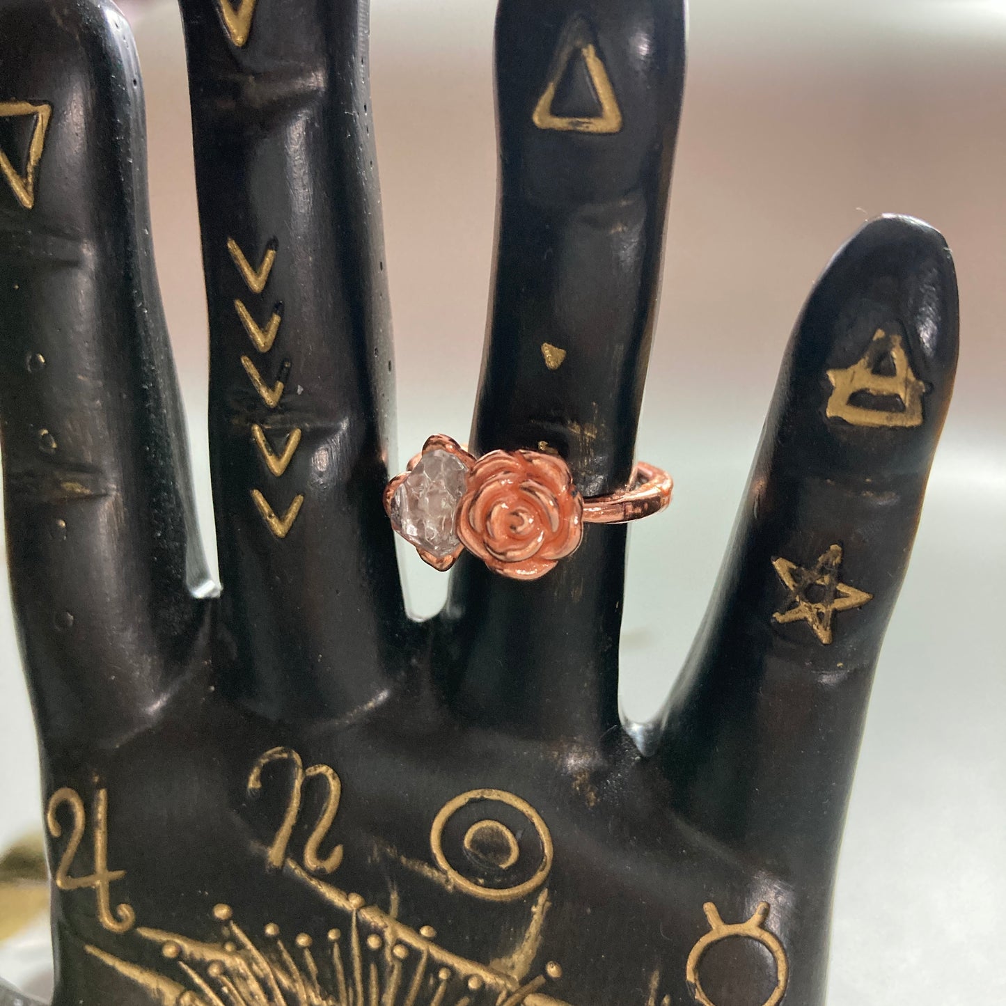 Eternal Rose Herkimer Ring 6.5