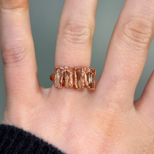 6 Golden Topaz Ring