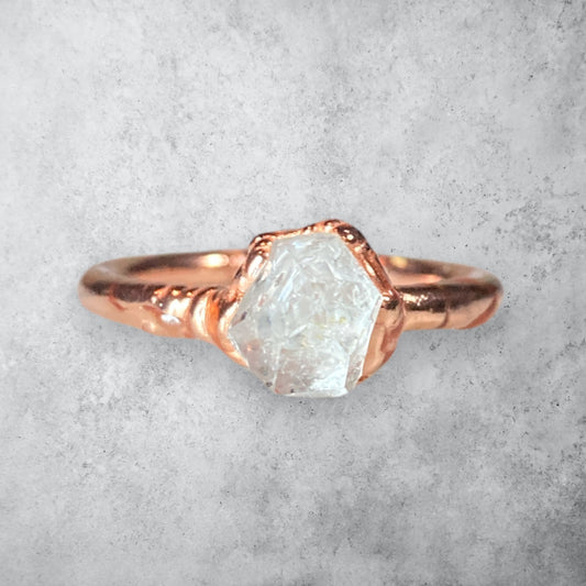 Herkimer Diamond Handmade Ring 7.5