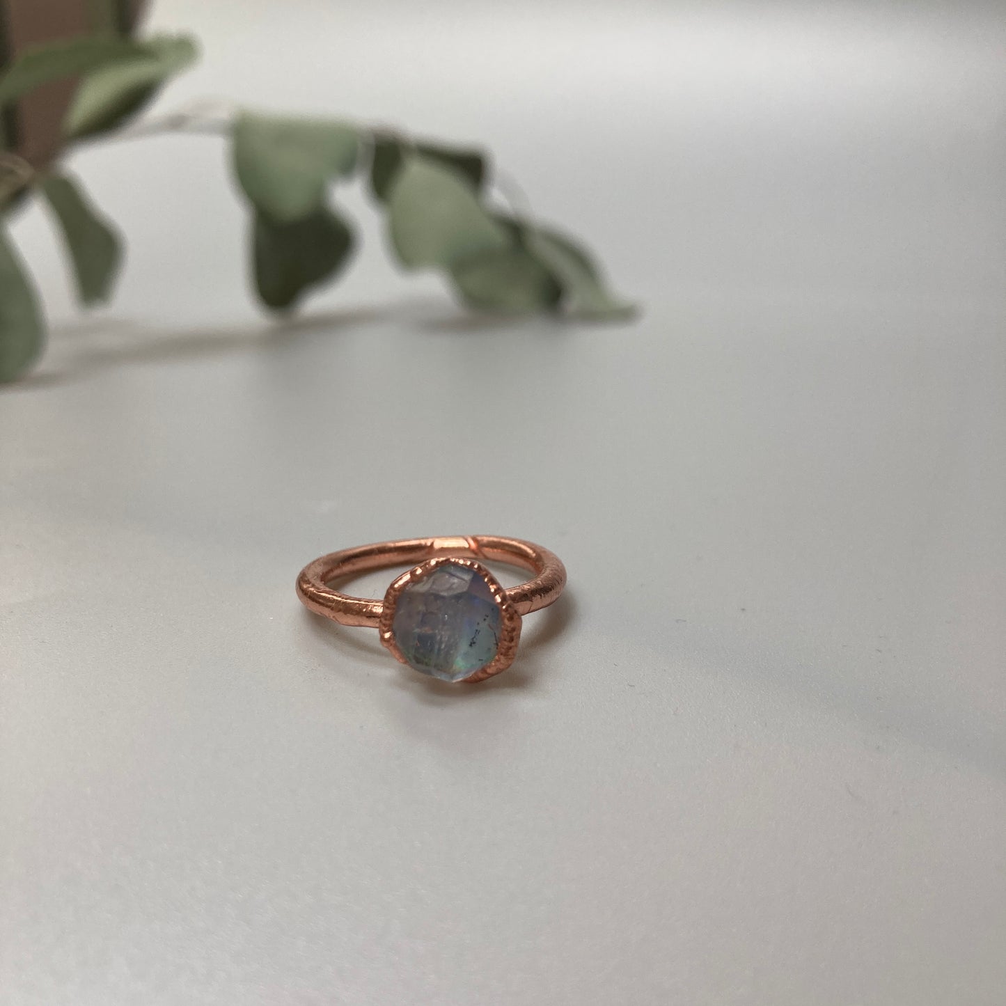 Herkimer Diamond Crystal Quartz Ring Handmade 9