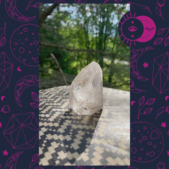 cut clear quartz crystal 