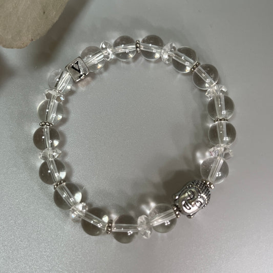 Clear Quartz Yoga Inspired Bracelet